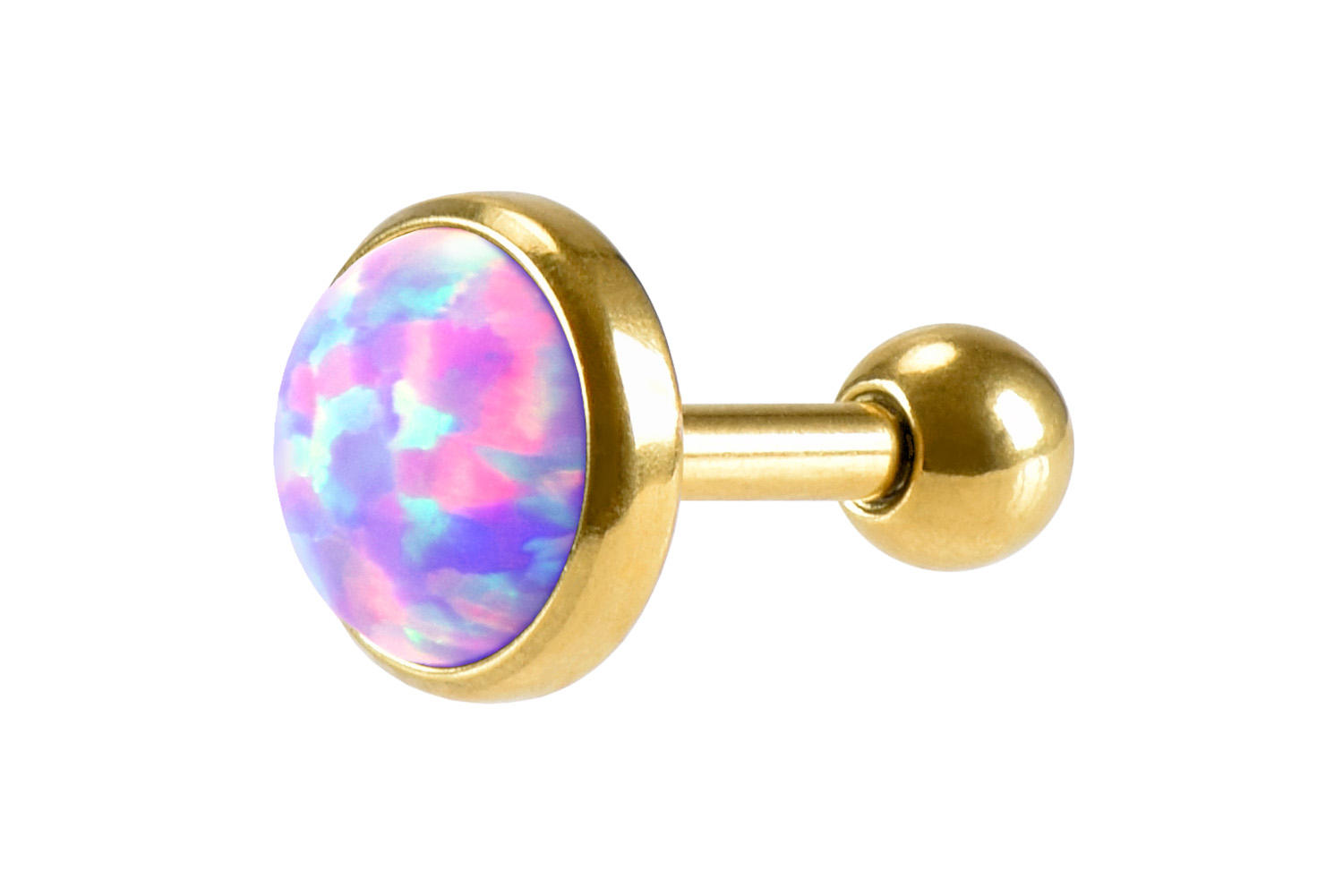 Chirurgenstahl Ohrpiercing SYNTHETISCHER OPAL ++SALE++
